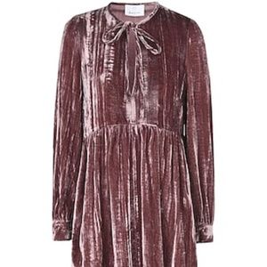 ISO George J. Love Brown Velvet Babydoll Dress